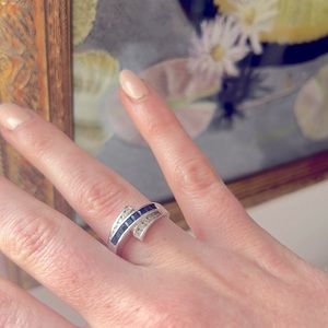 14K white gold sapphire & diamond ring
Appraised value $2292.00